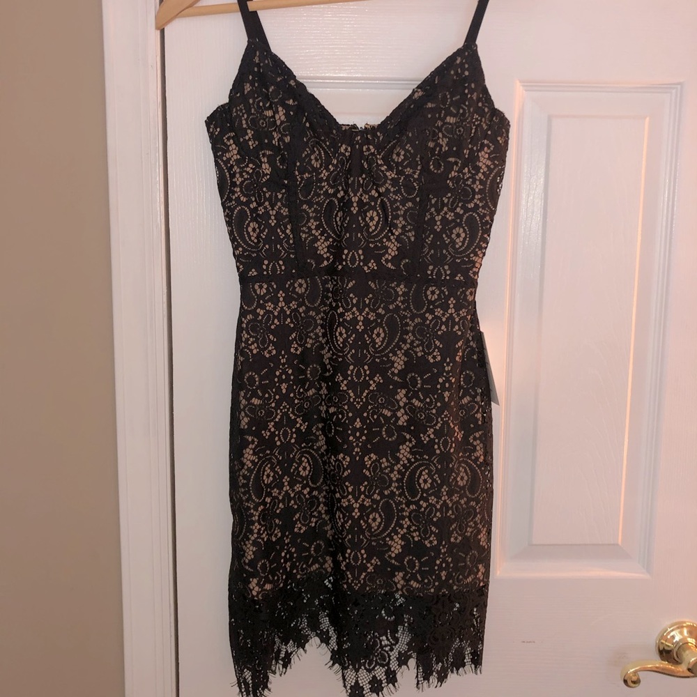 For Love & Lemons black lace dress